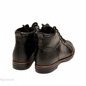 Ghete negre dama casual-elegante din piele naturala 