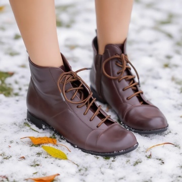 Ghete dama piele naturala Maro casual-elegante cod G14M - Fabricat manual în România