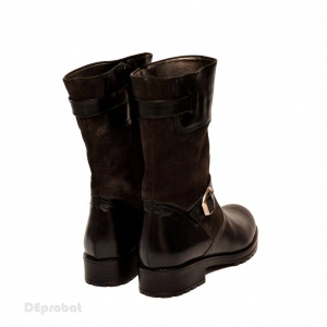 Ghete negre dama casual-elegante din piele naturala