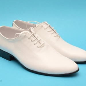 Pantofi albi barbati piele naturala casual-eleganti