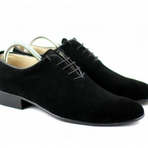 Pantofi bărbați din piele naturală velur neagră – casual eleganți