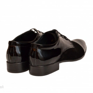 Pantofi barbati piele naturala negri casual-eleganti