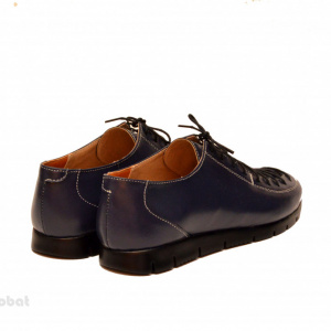 Pantofi dama bleumarin casual-eleganti din piele naturala