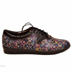 Pantofi dama colorati lucrati manual din piele naturala