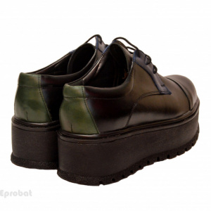 Pantofi dama cu talpa inalta 5,5 cm din piele naturala cod P177 - Img 2