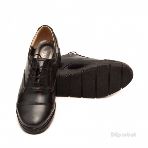 Pantofi dama negri casual-eleganti din piele naturala