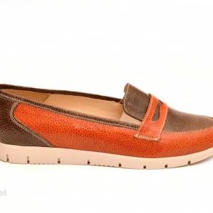 Pantofi dama sport-casual din piele naturala cu elastic