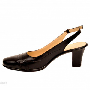 Pantofi negri dama eleganti lucrati manual piele naturala