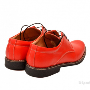 Pantofi rosii barbati piele naturala casual-office