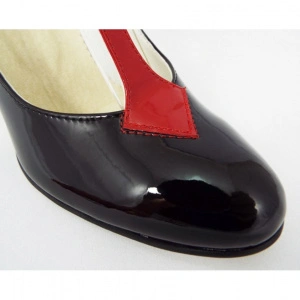 Pantofi stiletto lacuiti dama eleganti din piele naturala
