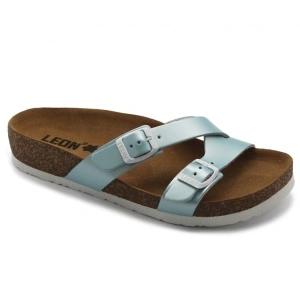 Papuci cu talpa ortopedica Leon 4030 verde menta - dama
