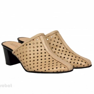 Saboti bej dama eleganti din piele naturala cod SB301BEJ- Editie de LUX