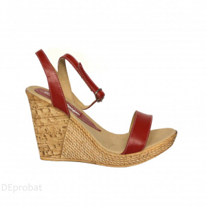 Sandale dama rosii cu platforma de 10,5 cm cm din piele naturala cod S53ROSU - Img 3