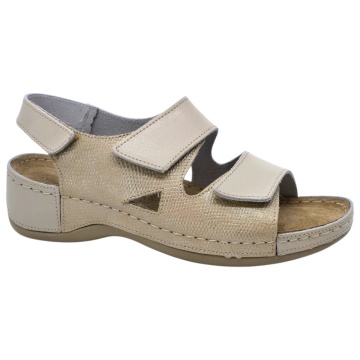 Sandale Doss 338 bej cu auriu - dama