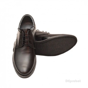 Pantofi bărbați negri casual-eleganți din piele naturală cu șiret – versatilitate și stil