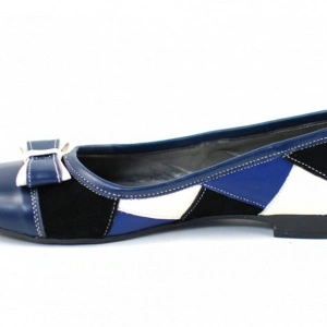 Balerini dama din piele naturala multicolor