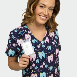 Bluza medicala albastru - Born to shine