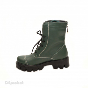 Bocanci verzi dama piele naturala sport-casual