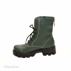 Bocanci verzi dama piele naturala sport-casual