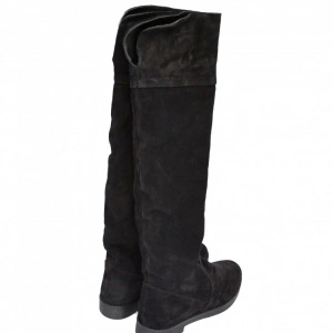Cizme dama negre velur din piele natural