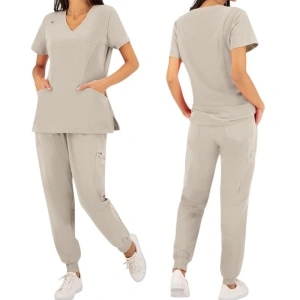 Costum medical Justina dama - bej pudra