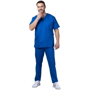 Costum medical PREMIUM unisex - albastru marin - Img 3