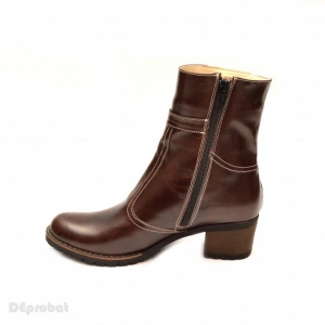 Ghete dama casual-elegante maro din piele naturala