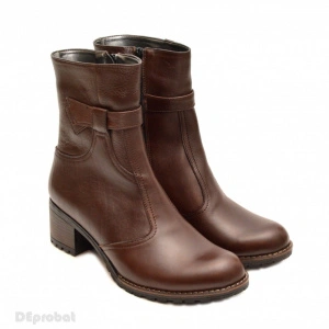 Ghete dama casual-elegante maro din piele naturala cod G20M