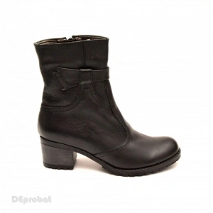 Ghete dama casual-elegante negre din piele naturala