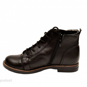 Ghete negre dama casual-elegante din piele naturala 