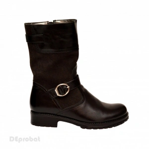 Ghete negre dama casual-elegante din piele naturala