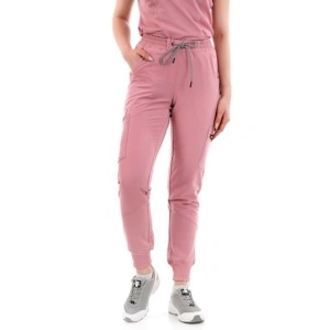 Pantaloni tip jogger roz - Ricci