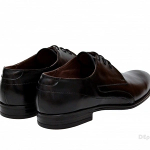 Pantofi barbatesti negri lucrati manual piele naturala