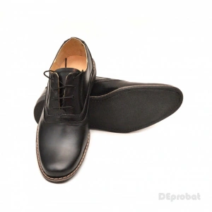Pantofi barbati piele naturala negri casual-eleganti cu siret