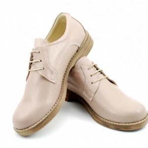 Pantofi dama bej casual-eleganti din piele naturala
