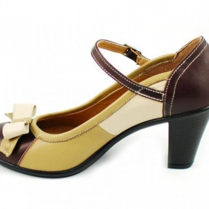 Pantofi dama eleganti din piele naturala cu toc de 7 cm