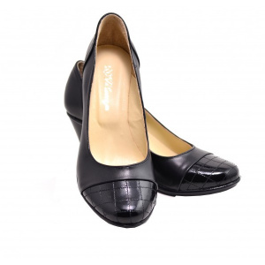Pantofi dama eleganti negri din piele naturala
