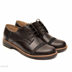 Pantofi dama negri casual-eleganti din piele naturala cod P75NB Natasha