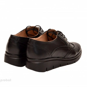 Pantofi dama negri casual-eleganti din piele naturala Oxford Negru