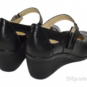 Pantofi dama negri din piele naturala