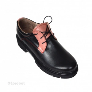 Pantofi dama negri lucrati manual din piele naturala