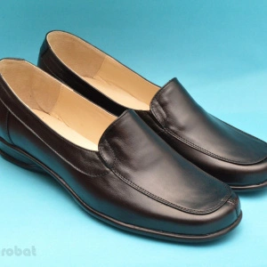 Pantofi dama piele naturala negri cu elastic cod P55 - Made in Romania