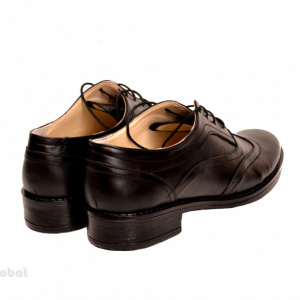 Pantofi dama piele naturala negri cu siret