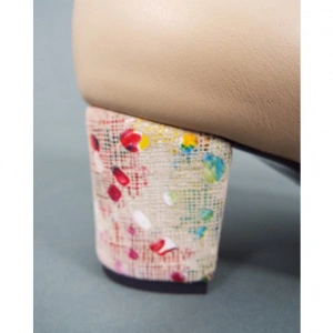 Pantofi eleganti dama bej din piele naturala