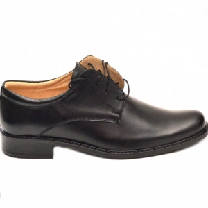 Pantofi negri barbati piele naturala casual-eleganti cu siret