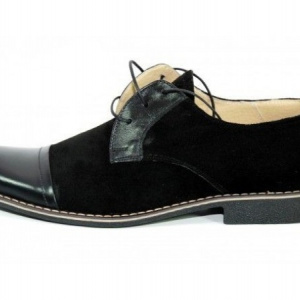 Pantofi negri barbati piele naturala casual-office