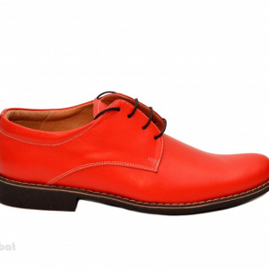 Pantofi rosii barbati piele naturala casual-office