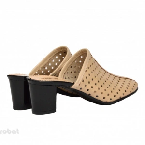 Saboti bej dama eleganti din piele naturala