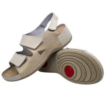 Sandale Doss 338 bej cu auriu - dama