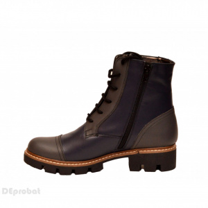 Bocanci dama piele naturala Bleumarin cu Gri sport-casual cod BOC20 - Img 4